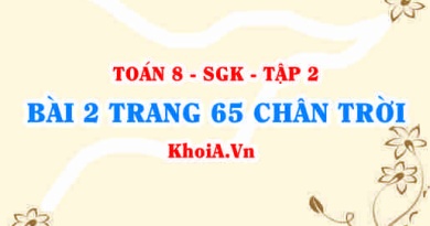 Bài 2 trang 65 Toán 8 Chân trời sáng tạo Tập 2